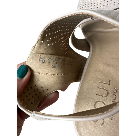 NATURALIZER Soul Beige Ankle Strap Sandals Sz 11 NEW - Picture 4 of 5